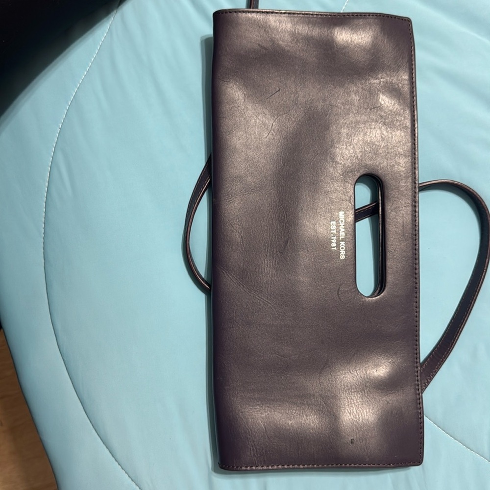 Michael Kors eggplant clutch